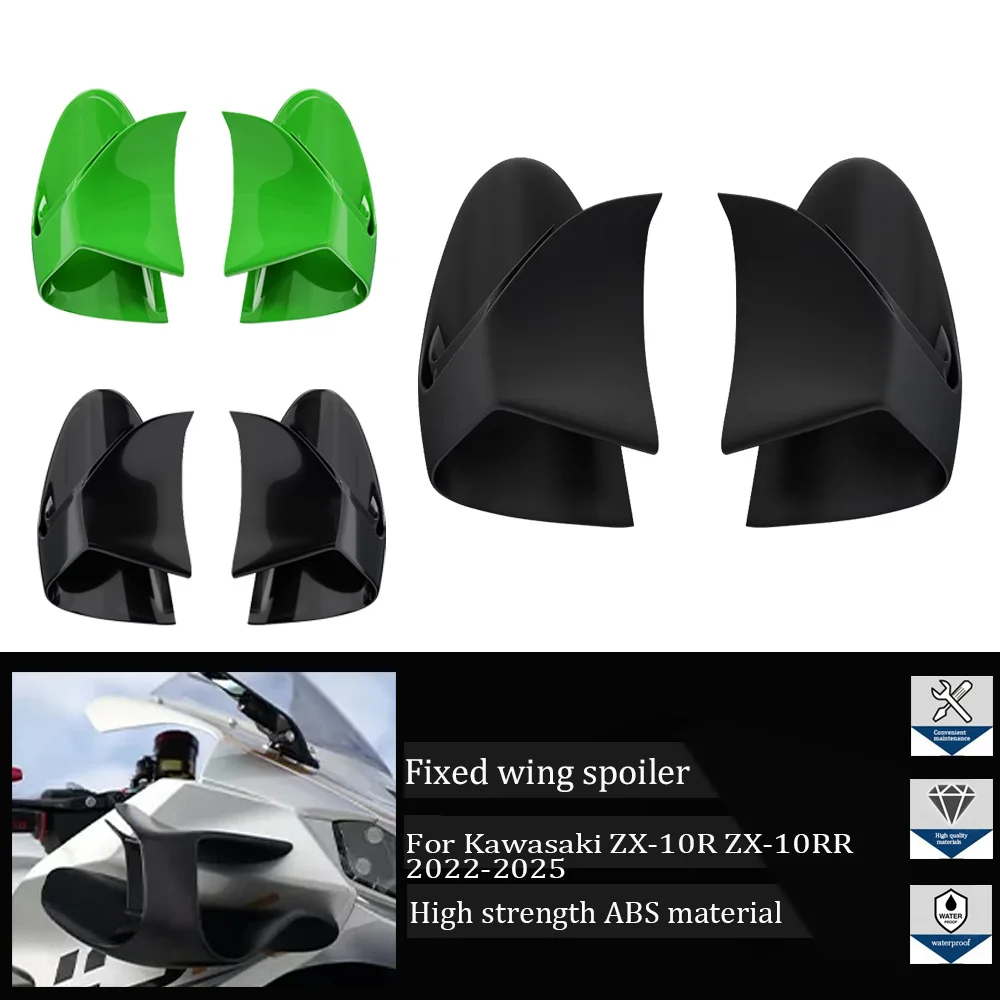 Motorcycle Fixed Wing Spoiler For Kawasaki ZX-10R ZX-10RR 2022-2025 ABS Front Aerodynamic Wing Deflector Winglet Aileron Fairing
Motorcycle Fixed Wing Spoiler For Kawasaki ZX-10R ZX-10RR 2022-2025 ABS Front Aerodynamic Wing Deflector Winglet Aileron Fairing