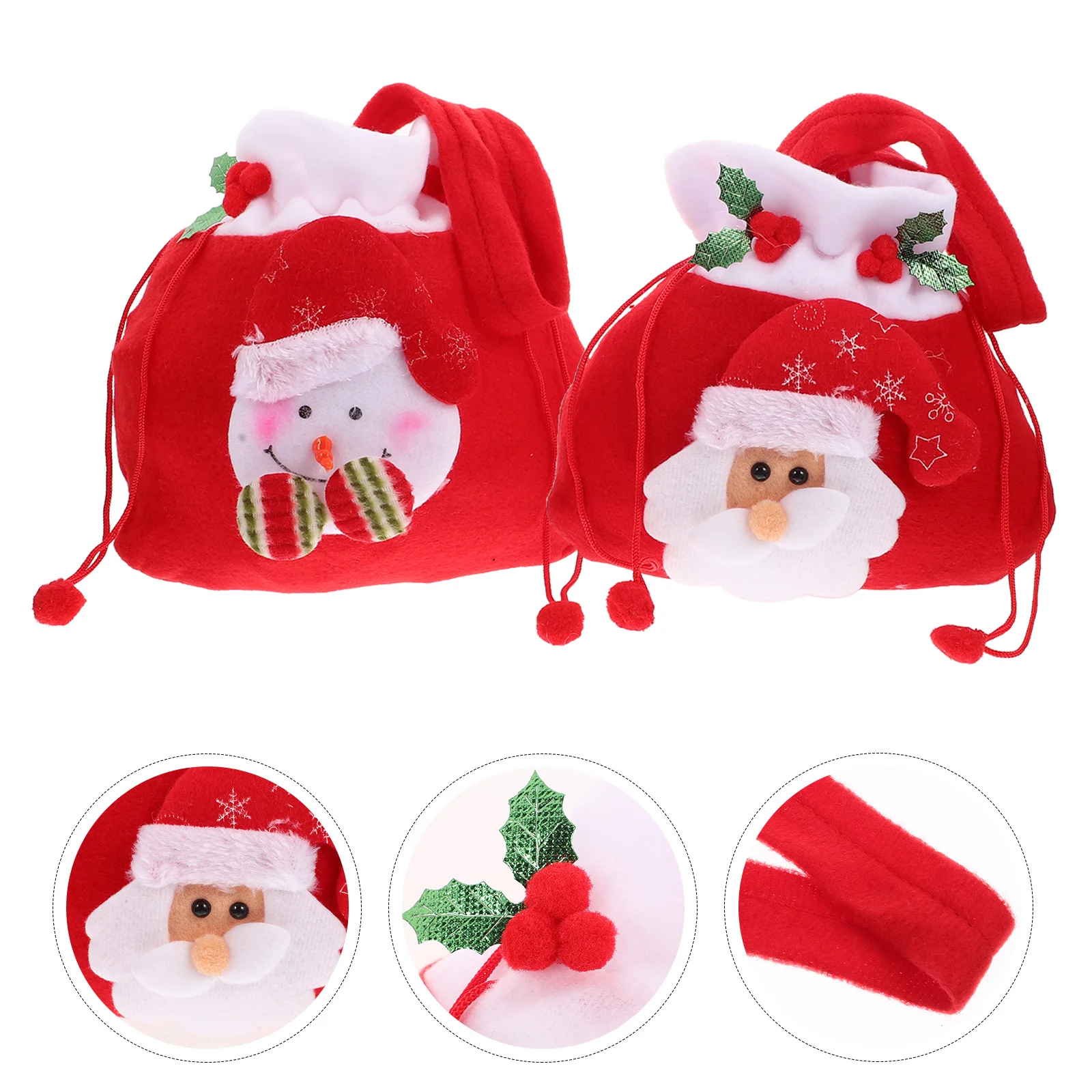 2Pcs Christmas Candy Bag Xmas Gift Pouch Reusable Party Favor Treat Pouch Bright Festive Design for Holiday Snacks Storage
2Pcs Christmas Candy Bag Xmas Gift Pouch Reusable Party Favor Treat Pouch Bright Festive Design for Holiday Snacks Storage
