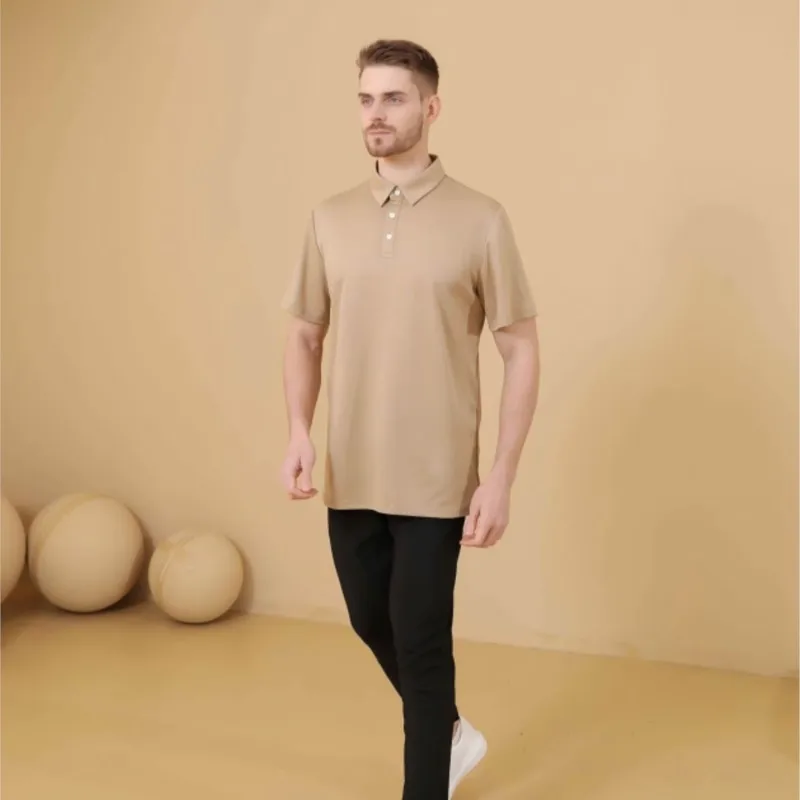 Summer Men's Solid Color Fashionable Comfortable POLO Shirt Short-sleeved Collar T-shirt New Simple Breathable Lapel T-shirt
Summer Men's Solid Color Fashionable Comfortable POLO Shirt Short-sleeved Collar T-shirt New Simple Breathable Lapel T-shirt