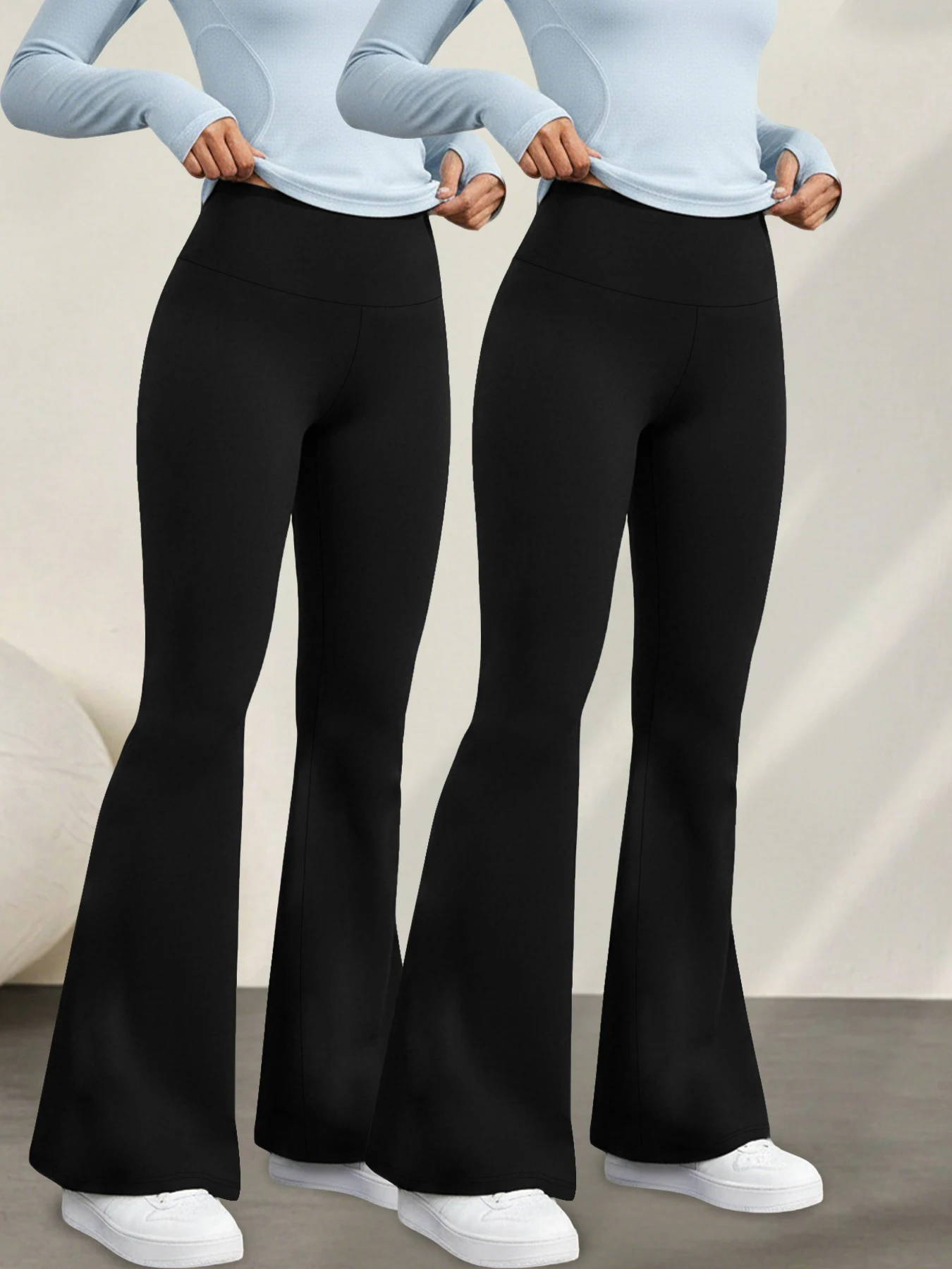 2 pack Women's Super Soft Flare Pants High Waisted Tummy Control Workout Yoga Leggings Bell Bottoms
2 pack Women's Super Soft Flare Pants High Waisted Tummy Control Workout Yoga Leggings Bell Bottoms