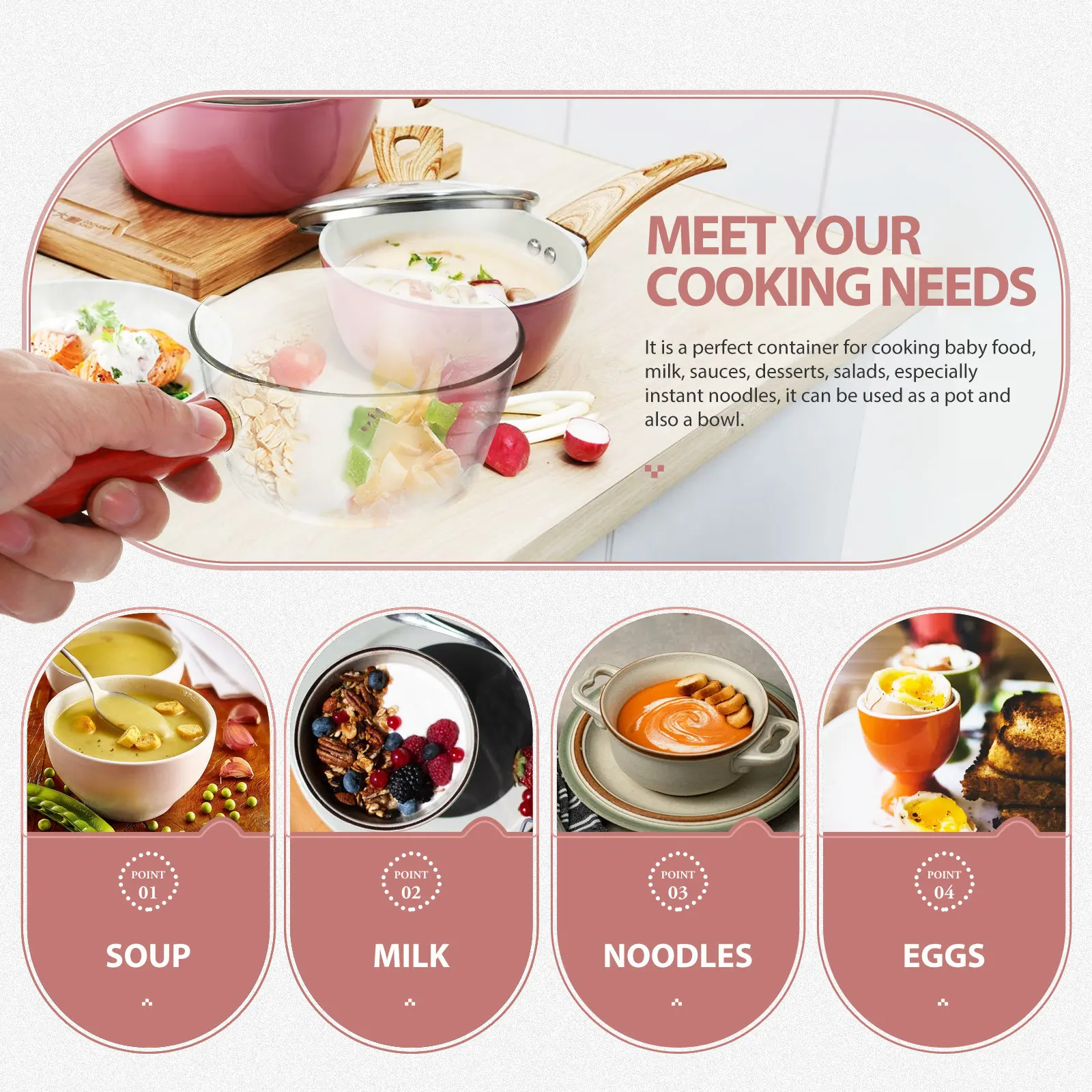 Small Milk Pot Non-Stick Cooking Pot Ergonomic Handle Ideal for Baby Food Milk Sauces Desserts Household Stew Pan
Small Milk Pot Non-Stick Cooking Pot Ergonomic Handle Ideal for Baby Food Milk Sauces Desserts Household Stew Pan