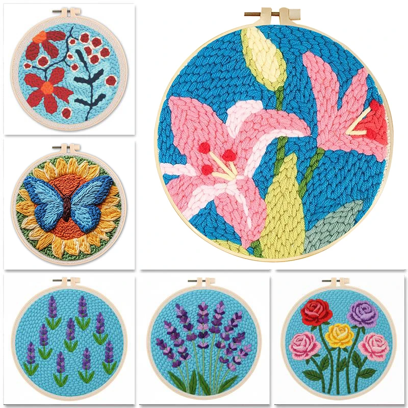 Flower Punch Needle Starter Kits Sewing Punch Needle Embroidery Kit Cross Stitch for Beginner Magic Pock Pen Set Home Decor
Flower Punch Needle Starter Kits Sewing Punch Needle Embroidery Kit Cross Stitch for Beginner Magic Pock Pen Set Home Decor