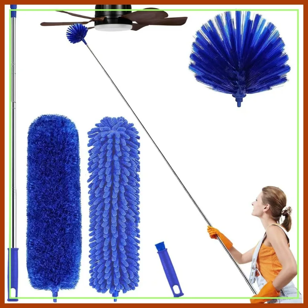 Professional Microfibre Dusters Kit - Extendable 30-81" Cobweb Remover with 3 Washable Heads, Bendable for High Ceilings & Fans
Professional Microfibre Dusters Kit - Extendable 30-81" Cobweb Remover with 3 Washable Heads, Bendable for High Ceilings & Fans