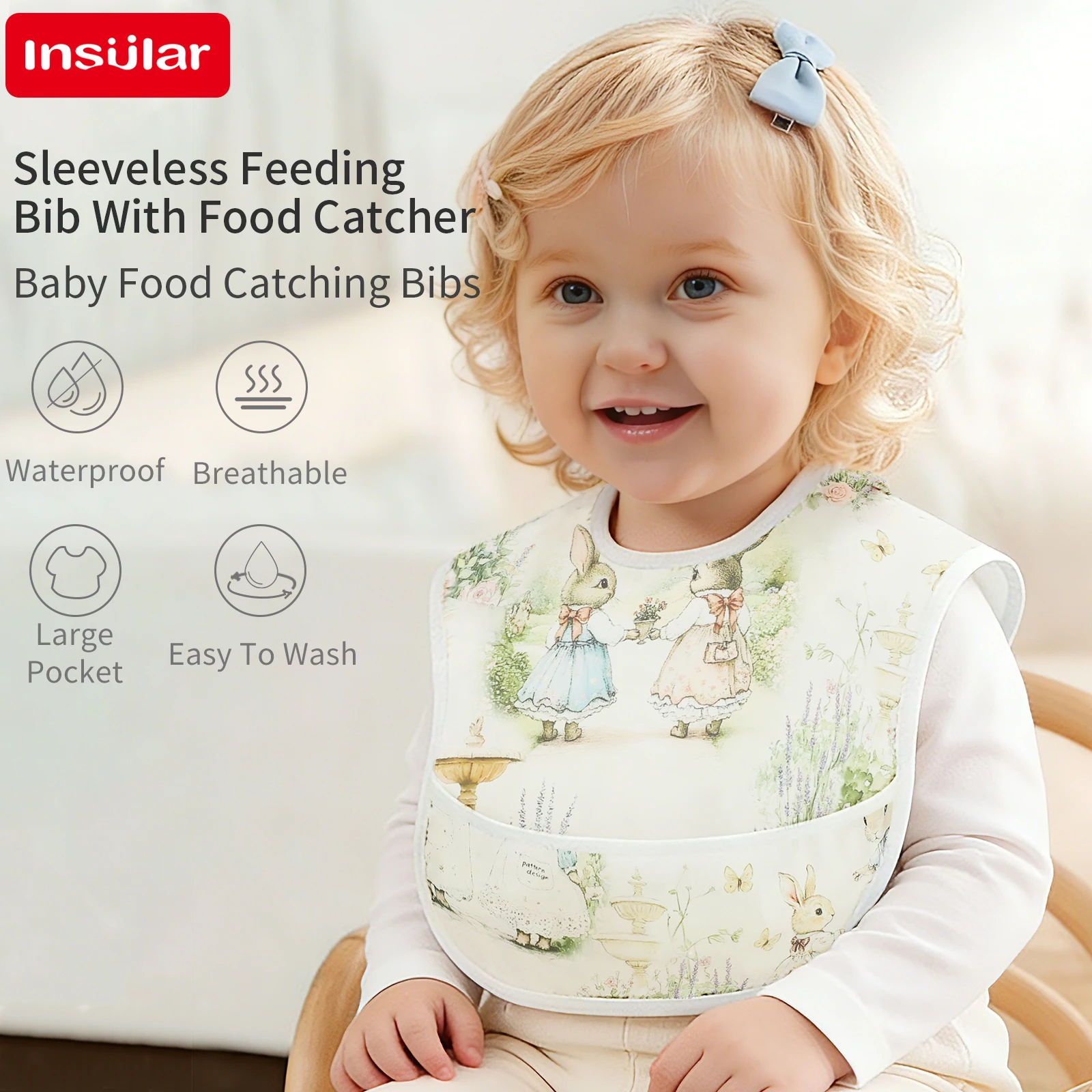 INSULAR Waterproof Baby Bibs, 100% PU Infant Eating Apron, Reverse Dressing Protective Feeding Clothes for 0-1Y
INSULAR Waterproof Baby Bibs, 100% PU Infant Eating Apron, Reverse Dressing Protective Feeding Clothes for 0-1Y
