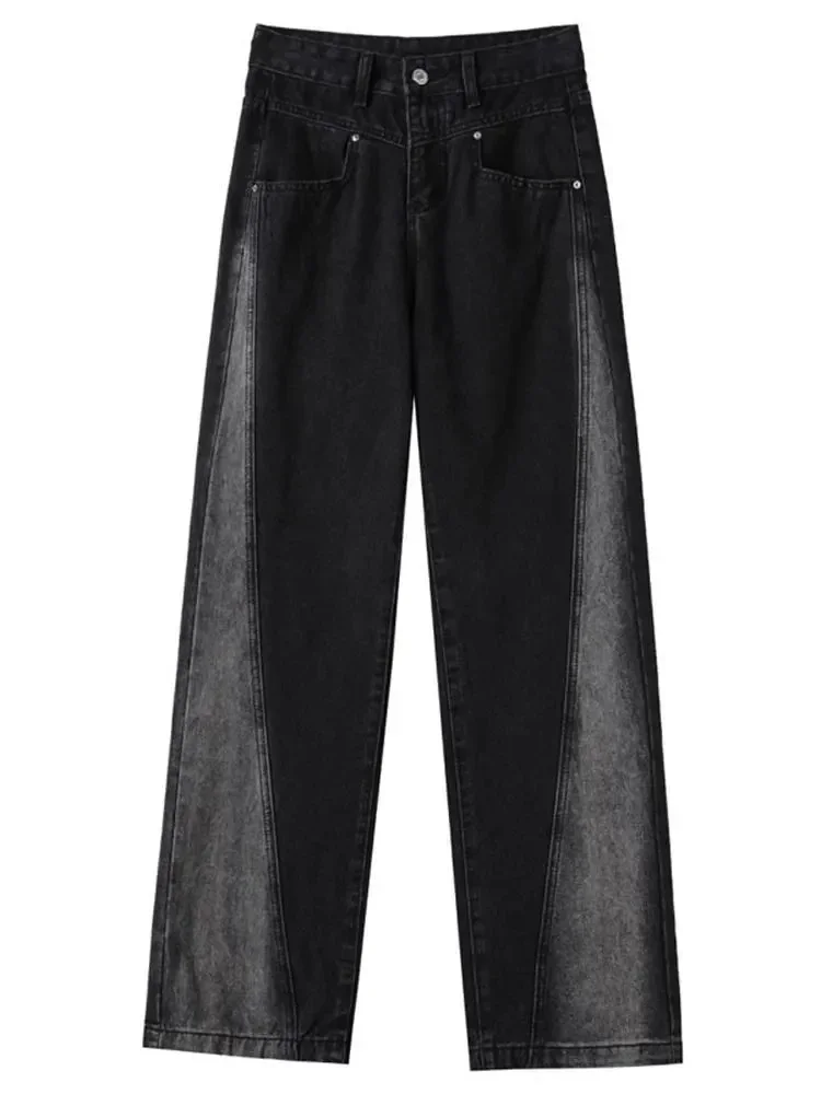 Y2K Vintage High Waist Jeans Women American High Street Patchwork Straight Pants Chic Baggy Wide Leg Trousers Autumn Winter New
Y2K Vintage High Waist Jeans Women American High Street Patchwork Straight Pants Chic Baggy Wide Leg Trousers Autumn Winter New