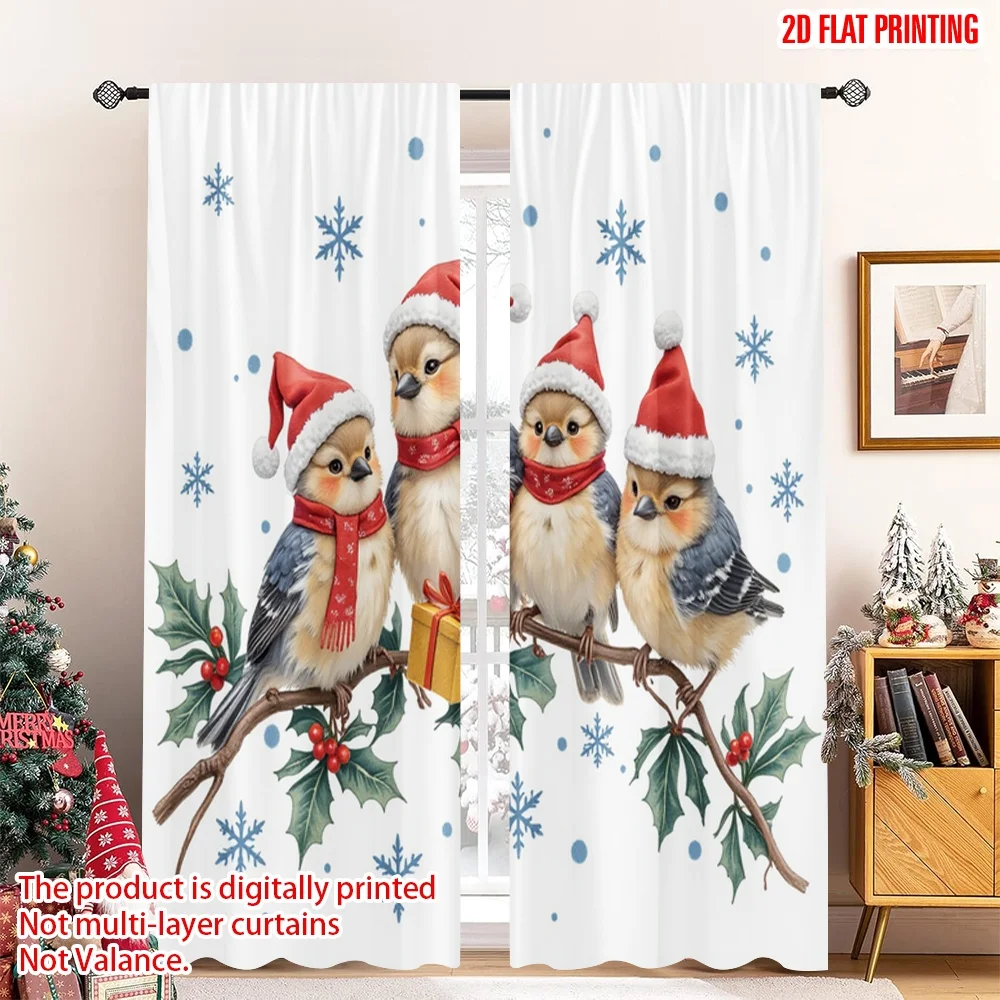 2pcs 2D flat printing Christmas Party Curtain Christmas Birds Branch Holiday Polyester Fabric Without Electricity Birthday Party
2pcs 2D flat printing Christmas Party Curtain Christmas Birds Branch Holiday Polyester Fabric Without Electricity Birthday Party