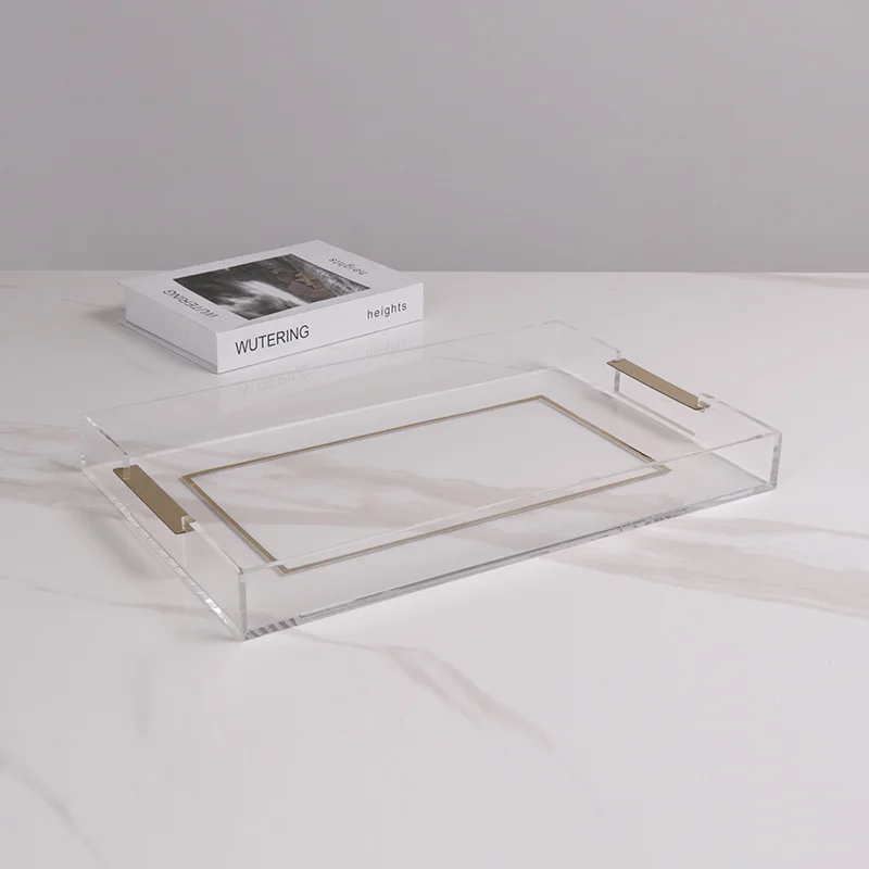 Минималистичный современный светлый роскошный поднос с акриловой ручкой для гостиной, столовой, стола, тарелки, модель комнаты, офис продаж, ювелирные изделия
Минималистичный современный светлый роскошный поднос с акриловой ручкой для гостиной, столовой, стола, тарелки, модель комнаты, офис продаж, ювелирные изделия