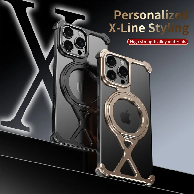 Alien Aluminum Alloy Rimless Magnetic Phone Case For iPhone16 Pro 15 14 ProMax Metal Wireless magnetic charging Shockproof Cover
Alien Aluminum Alloy Rimless Magnetic Phone Case For iPhone16 Pro 15 14 ProMax Metal Wireless magnetic charging Shockproof Cover