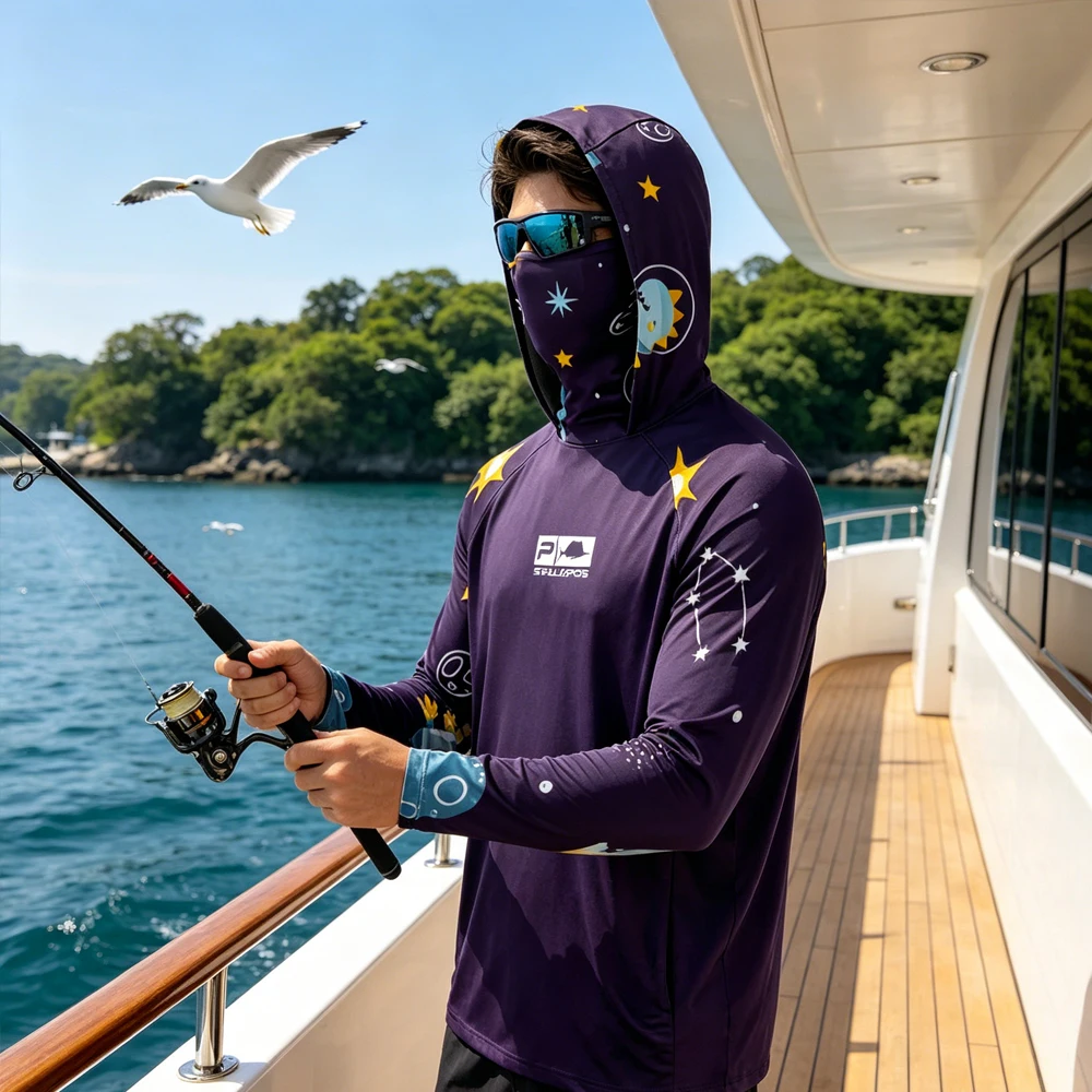 Men's Long Sleeve Fishing Hoodie With Face Mask UPF50+ Sun Protection Breathable Fishing Shirt Outdoor Casual Fishing Clothes
Men's Long Sleeve Fishing Hoodie With Face Mask UPF50+ Sun Protection Breathable Fishing Shirt Outdoor Casual Fishing Clothes