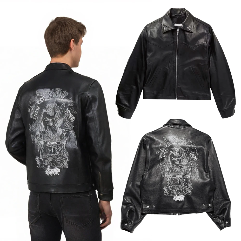 New in Winter Zipper Embroidery Leather Jackets Vintage Clothing Men's HipHop Street Style Casual Retro Streetwear Leather Coats
New in Winter Zipper Embroidery Leather Jackets Vintage Clothing Men's HipHop Street Style Casual Retro Streetwear Leather Coats