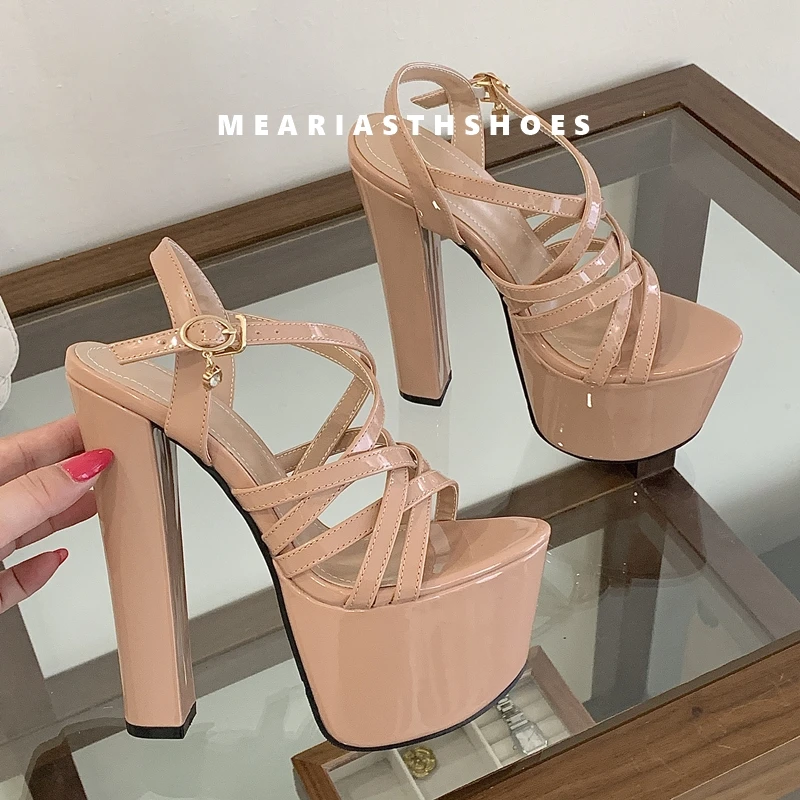 2026 NEW 16CM Platform Thick High Heels Sandals Sexy Ankle Strap Open Toe Gladiator Pole Dance Party Dress Women Nightclub Shoes
2026 NEW 16CM Platform Thick High Heels Sandals Sexy Ankle Strap Open Toe Gladiator Pole Dance Party Dress Women Nightclub Shoes