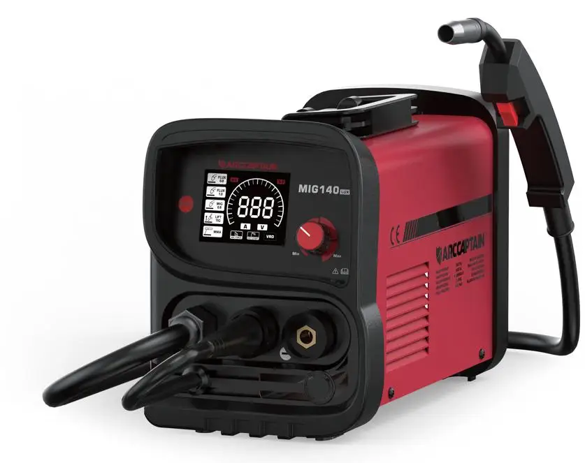 ARCCAPTAIN European Standard 140A 230V 4-in-1 MIG/MAG/Lift TIG/MMA Synergy Tool Flux Cored Wire Iron Welding Machine
ARCCAPTAIN European Standard 140A 230V 4-in-1 MIG/MAG/Lift TIG/MMA Synergy Tool Flux Cored Wire Iron Welding Machine