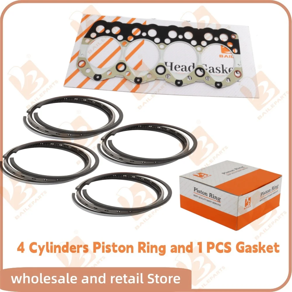 For Mitsubishi S4S-1 Cylinder Head Gasket 4 Cylinders Piston Ring 94*2.5HK+2+4.5mm Overhaul Rebuild Kit Engine Spare Parts
For Mitsubishi S4S-1 Cylinder Head Gasket 4 Cylinders Piston Ring 94*2.5HK+2+4.5mm Overhaul Rebuild Kit Engine Spare Parts