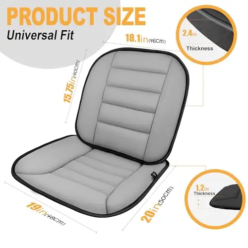 Gray Universal Memory Foam Seat Cushion With Built-In Lumbar Support For Car And Office Long-Hour Sitting Comfort
Gray Universal Memory Foam Seat Cushion With Built-In Lumbar Support For Car And Office Long-Hour Sitting Comfort