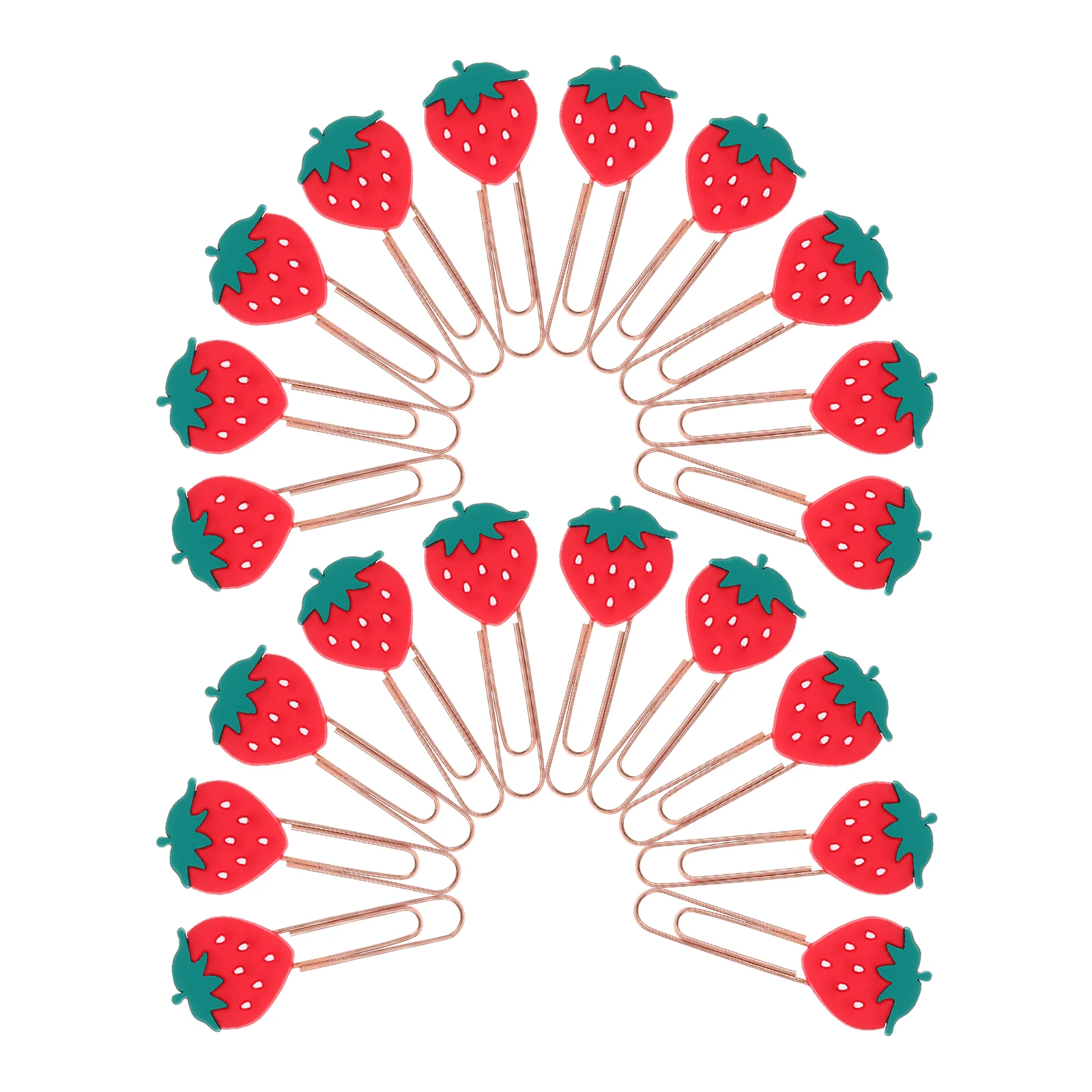 20Pcs Strawberry Shaped Paper Clips Multi-Use Small Colored Clips for Office School File Document Organization Funny Decorative
20Pcs Strawberry Shaped Paper Clips Multi-Use Small Colored Clips for Office School File Document Organization Funny Decorative