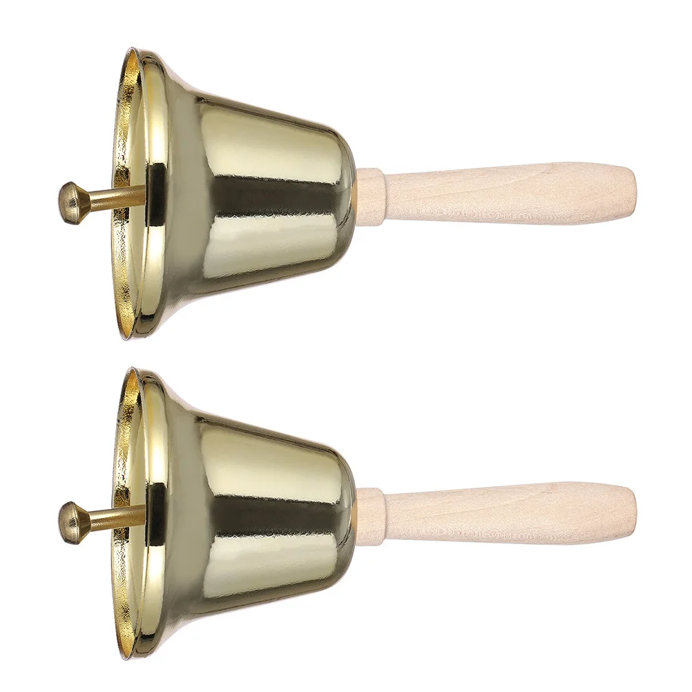2pcs Hand Bell Wooden Handle Metal Service Bell For Restaurant Reception Party Wedding Xmas Props Educational Percussion
2pcs Hand Bell Wooden Handle Metal Service Bell For Restaurant Reception Party Wedding Xmas Props Educational Percussion