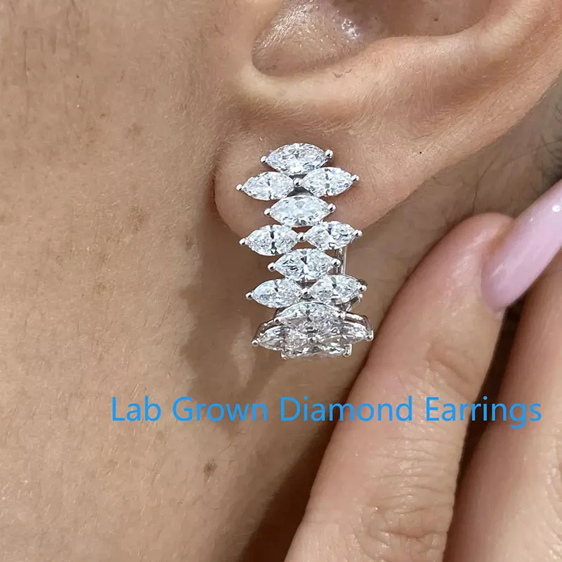 AEAW Lab Grown Diamond 2ctw Marquise Earrings for Women Solid 14K gold Branch Shape Jewelry for Wedding Engagement Party
AEAW Lab Grown Diamond 2ctw Marquise Earrings for Women Solid 14K gold Branch Shape Jewelry for Wedding Engagement Party