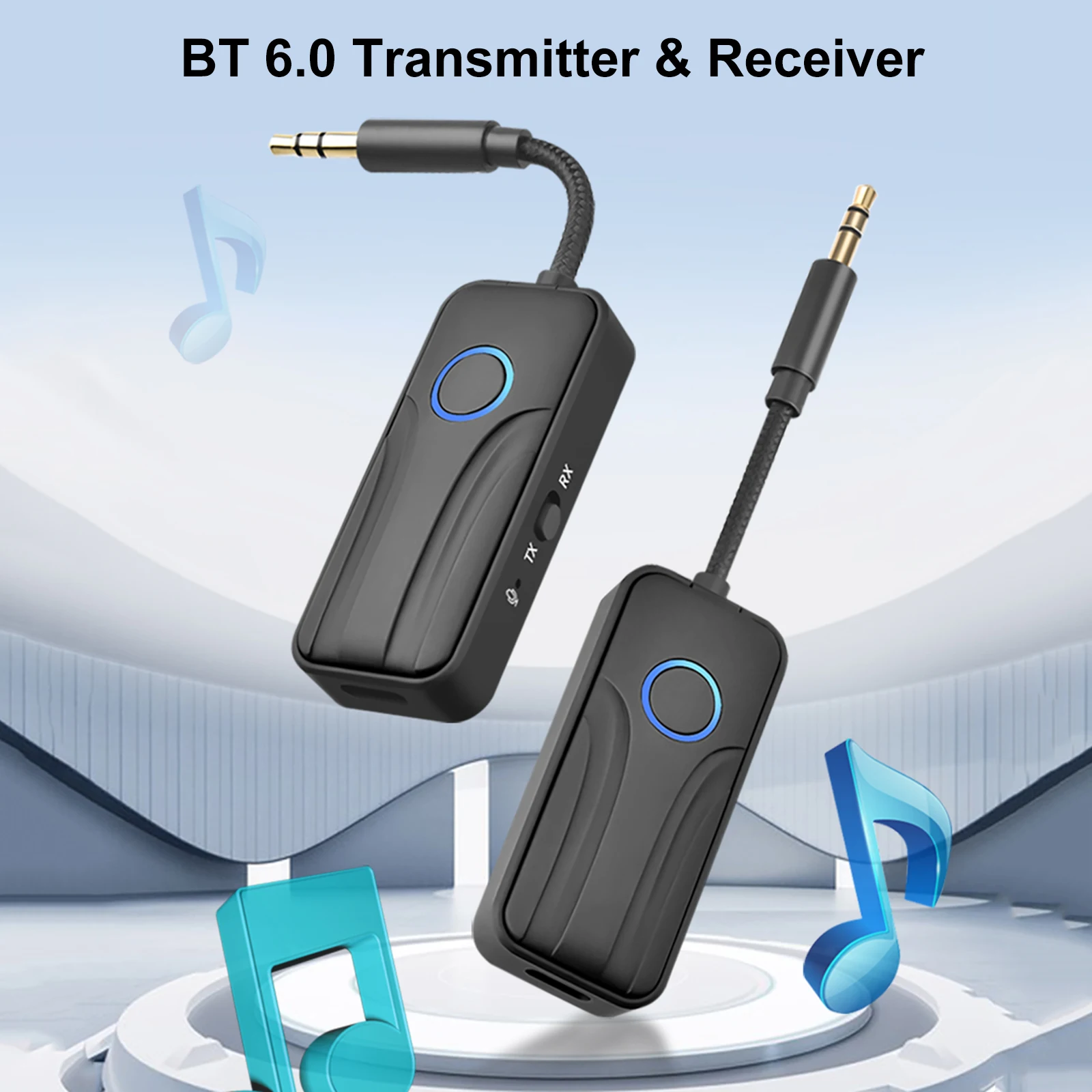 BT6.0 Car Audio Converter 2 In 1 3.5mm Aux Audio Adapter Built-in Microphone Transceiver Adapters For Flight TV Car Treadmill
BT6.0 Car Audio Converter 2 In 1 3.5mm Aux Audio Adapter Built-in Microphone Transceiver Adapters For Flight TV Car Treadmill