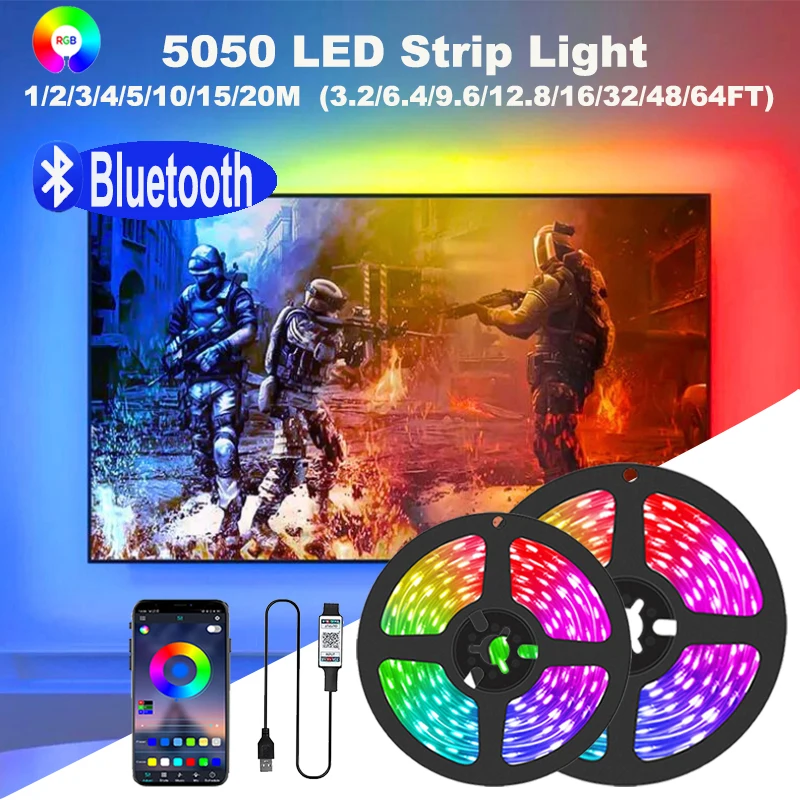 Светодиодная лента Rgb для подсветки телевизора, осветительная приглушаемая Led полоска с управлением через приложение, 20 м
Светодиодная лента Rgb для подсветки телевизора, осветительная приглушаемая Led полоска с управлением через приложение, 20 м