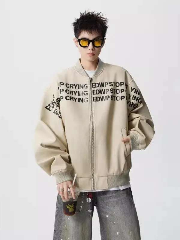 Loose Fit American Retro Baseball Jaet Men's Casual Outerwear Windproof Zipper Closure Long Sve Polyester Inner
Loose Fit American Retro Baseball Jaet Men's Casual Outerwear Windproof Zipper Closure Long Sve Polyester Inner