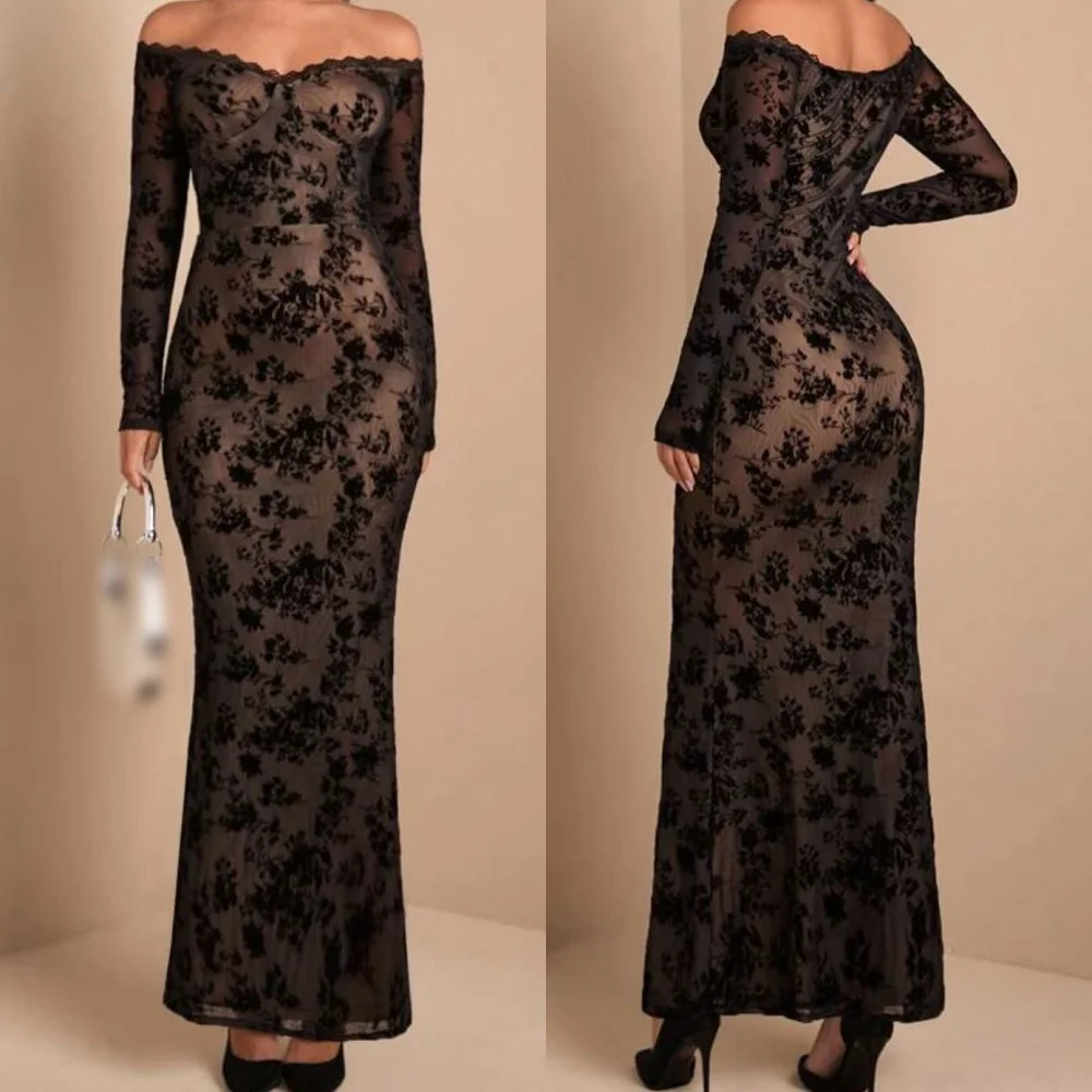 Customized Chiffon Pattern Lace Off-the-shoulder Trumpet Midi Dresses Bespoke Occasion Exquisite Classic Formal Evening
Customized Chiffon Pattern Lace Off-the-shoulder Trumpet Midi Dresses Bespoke Occasion Exquisite Classic Formal Evening