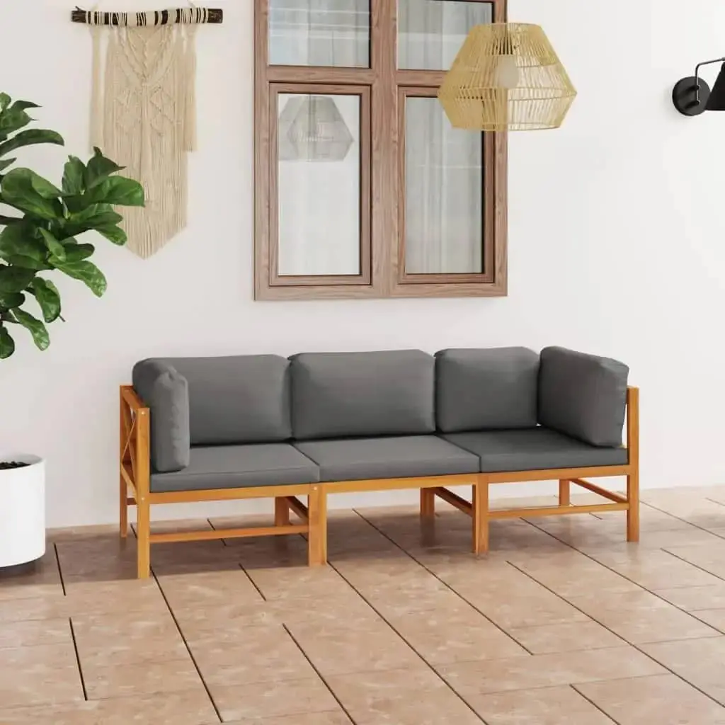 4-Seater Patio Lounge Set Gray Cushions Retro Teak Wood Outdoor Sectional Sofa,Customized
4-Seater Patio Lounge Set Gray Cushions Retro Teak Wood Outdoor Sectional Sofa,Customized
