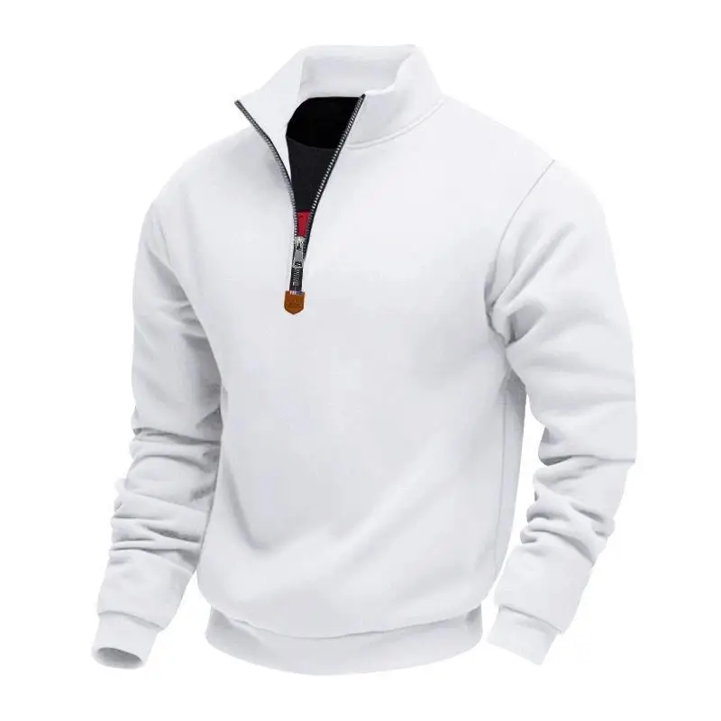 American Style Fleece Lined Half Zipper Long Sleeve Casual Sweatshirt Warm Stand Collar Sports Leisure Streetwear for Men
American Style Fleece Lined Half Zipper Long Sleeve Casual Sweatshirt Warm Stand Collar Sports Leisure Streetwear for Men