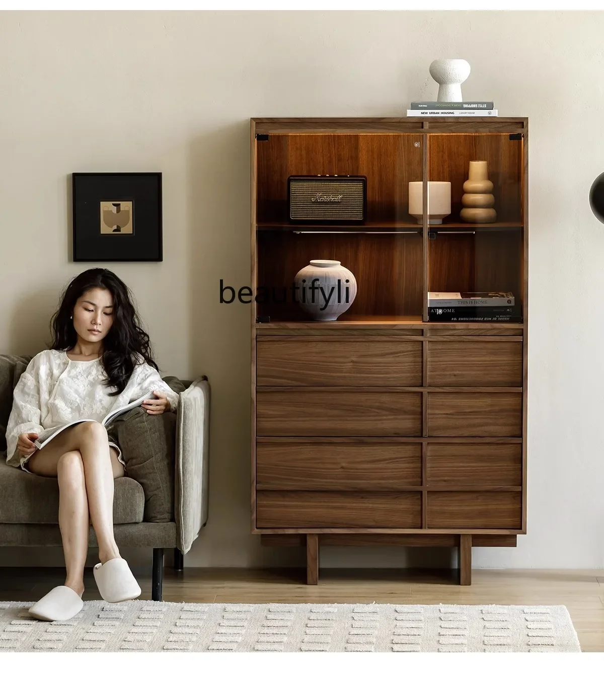 zqqWine cabinet black walnut floor-to-ceiling display living room home high-end display cabinet
zqqWine cabinet black walnut floor-to-ceiling display living room home high-end display cabinet