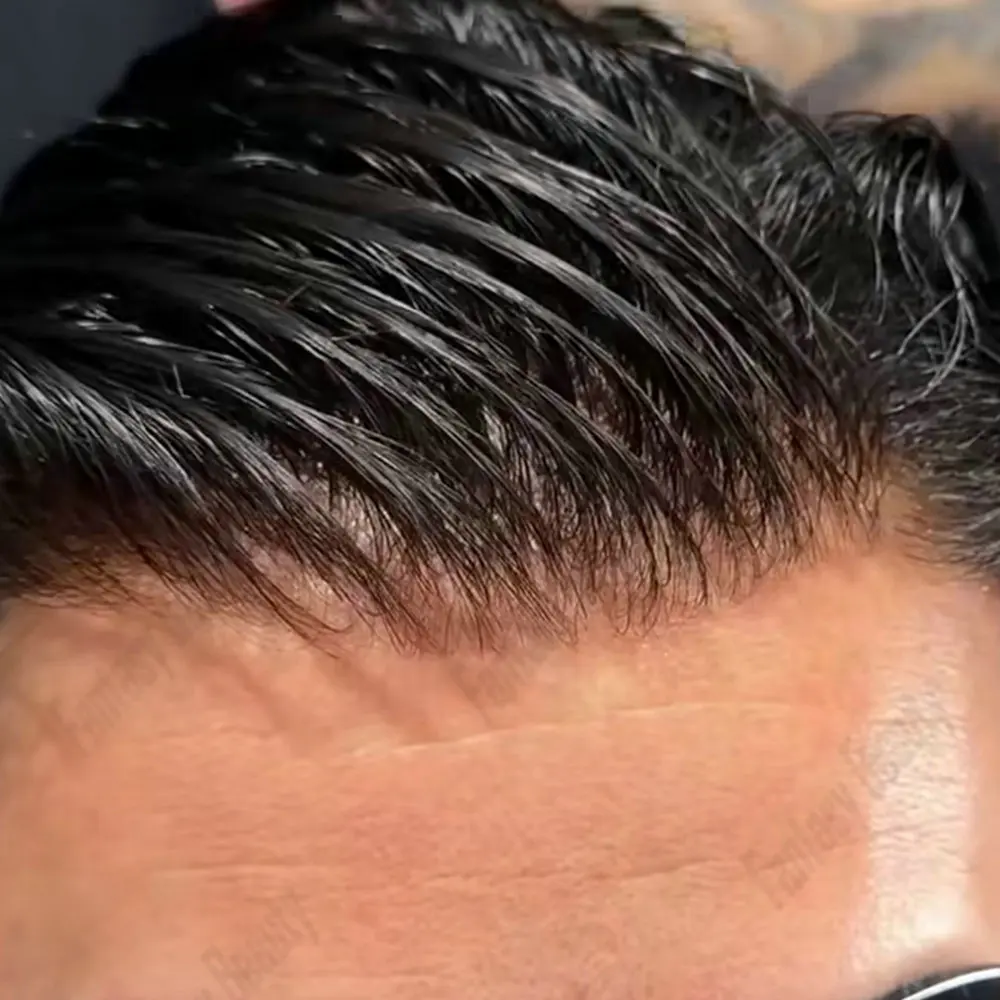 Men's Super Thin Skin Silicon 0.02mm Transparent PU Toupee 80Density Grey 1B80 550# Black Natural Hairline Human Hair Prosthesis
Men's Super Thin Skin Silicon 0.02mm Transparent PU Toupee 80Density Grey 1B80 550# Black Natural Hairline Human Hair Prosthesis