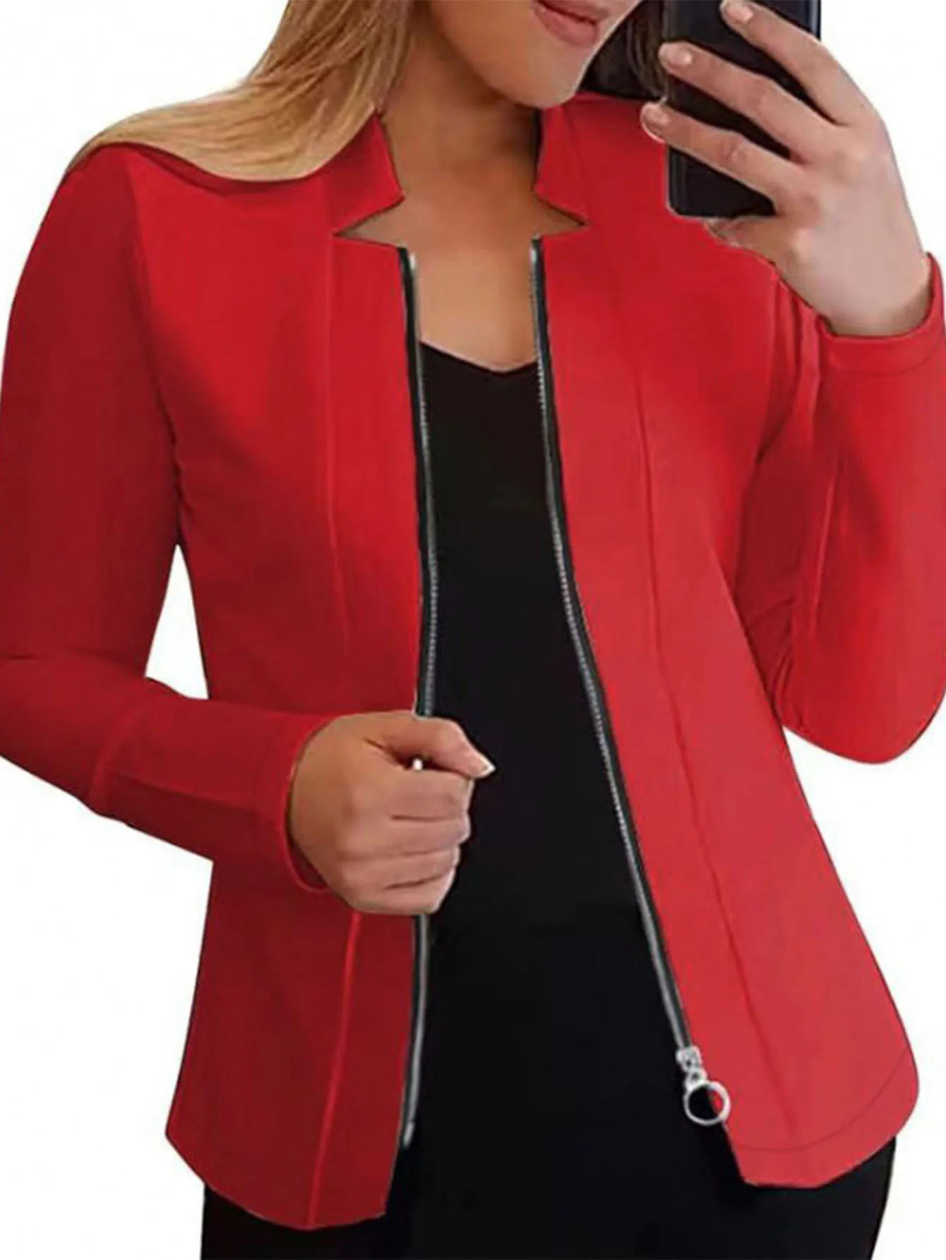 Women's Autumn Winter 2025 Blazers Daily Casual Solid Color Zipper Long Sleeve Open Front Basic Blazers
Women's Autumn Winter 2025 Blazers Daily Casual Solid Color Zipper Long Sleeve Open Front Basic Blazers