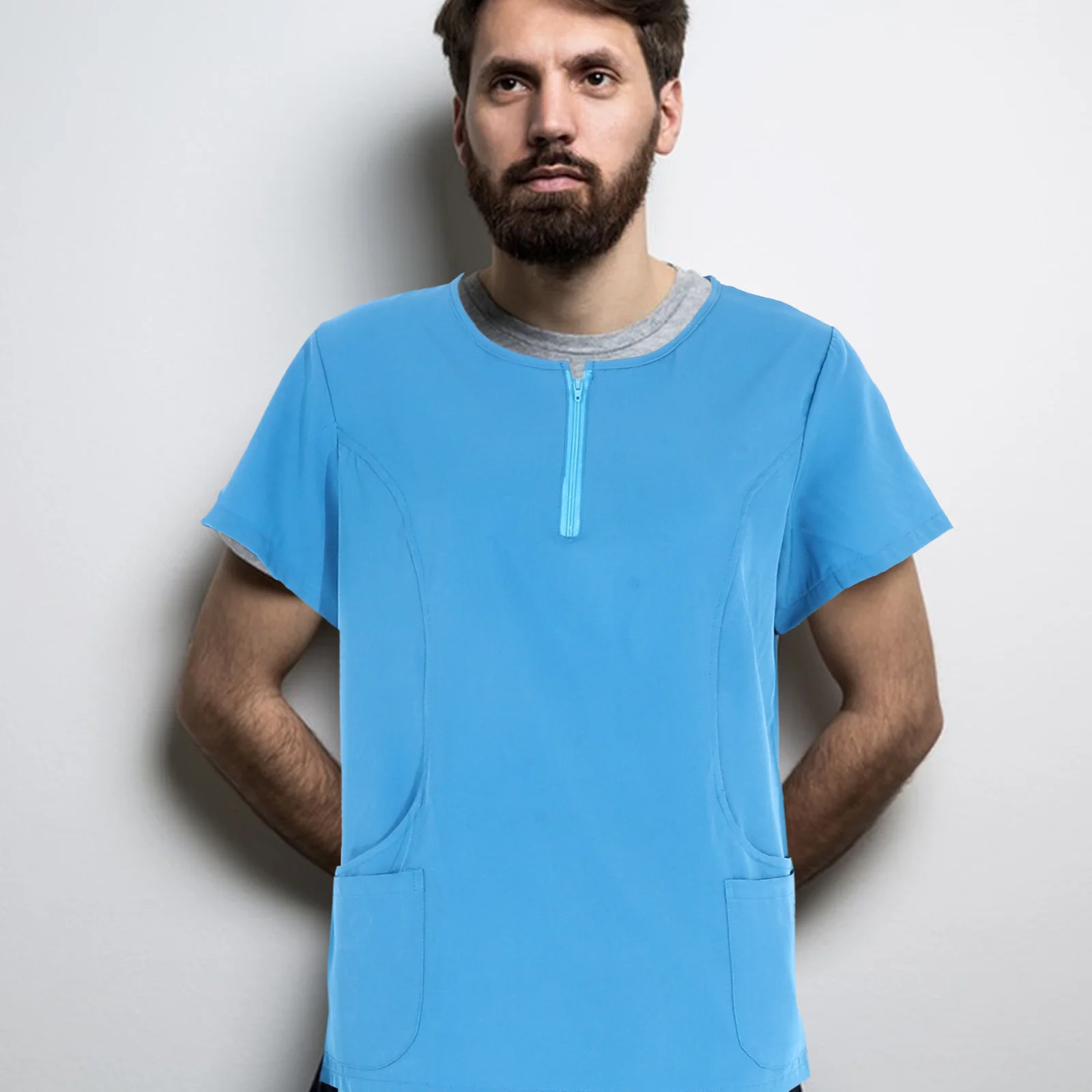 1 Set Hospital Summer Nursing Work Uniform For Women Female Dentist Short Sleeve Doctor Suit Lab Costume Lightweight Breathable 
1 Set Hospital Summer Nursing Work Uniform For Women Female Dentist Short Sleeve Doctor Suit Lab Costume Lightweight Breathable