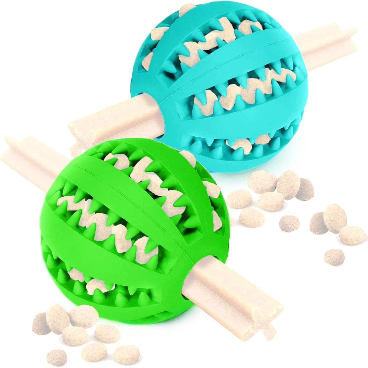 Engaging High-Quality Interactive Mental Stimulation Toy - Durable Set of 2 Tough Rubber Treat Dispensing Balls for Small Breeds
Engaging High-Quality Interactive Mental Stimulation Toy - Durable Set of 2 Tough Rubber Treat Dispensing Balls for Small Breeds