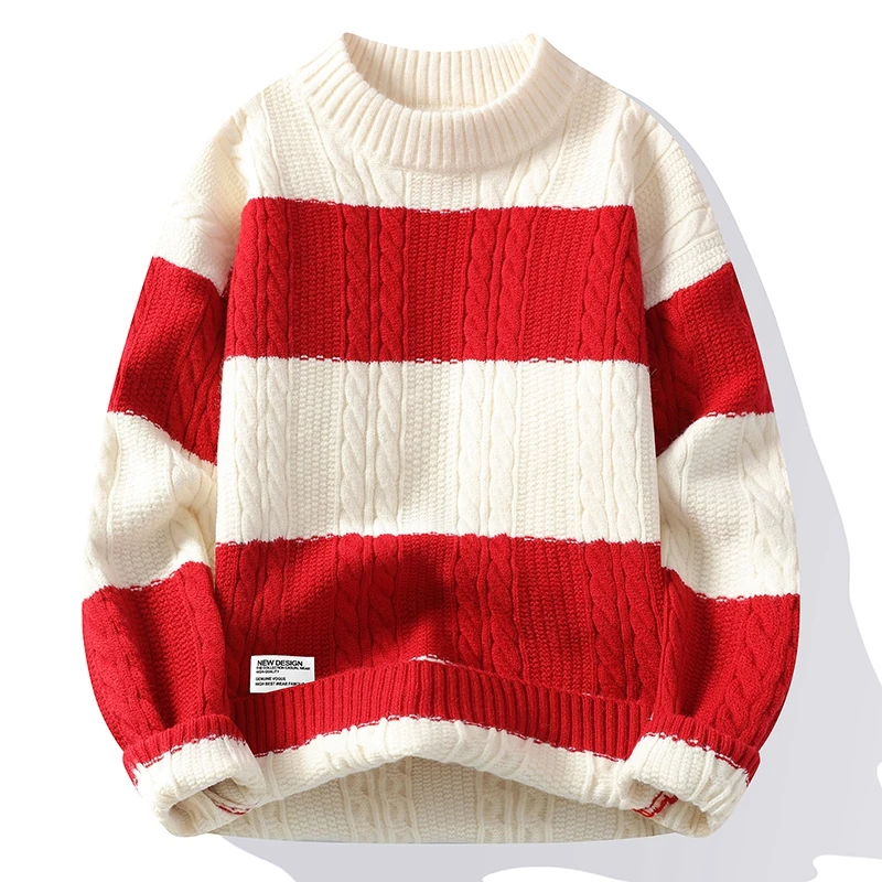 Мужской осенне-зимний свитер Color Blo с полосками, круглым вырезом, повседневный, для ношения под одеждой, мягкий, удобный, из смеси нейлона и полиэстера
Мужской осенне-зимний свитер Color Blo с полосками, круглым вырезом, повседневный, для ношения под одеждой, мягкий, удобный, из смеси нейлона и полиэстера