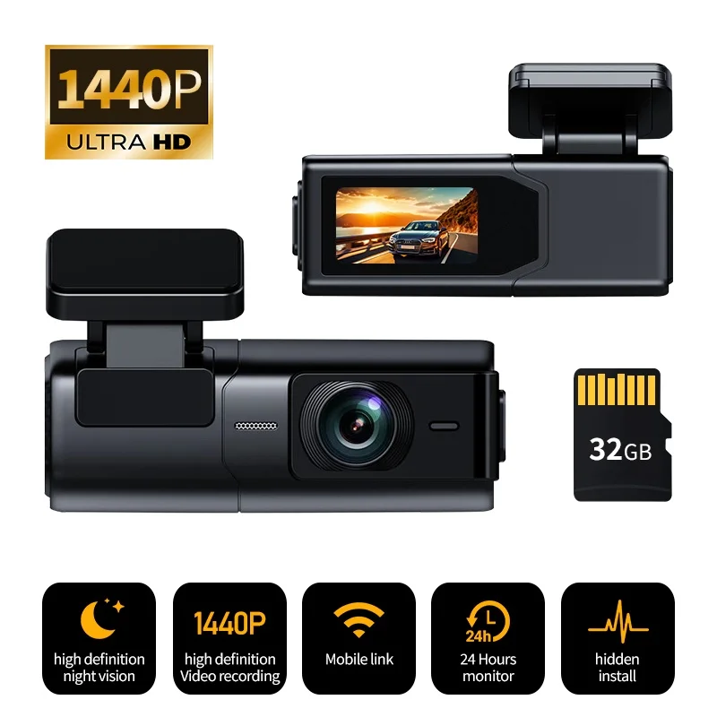 2K WIFI Dash Cam 1440P Car DVR Auto Car Camera with Night Vision Hidden Installation Car Video Recorder
2K WIFI Dash Cam 1440P Car DVR Auto Car Camera with Night Vision Hidden Installation Car Video Recorder