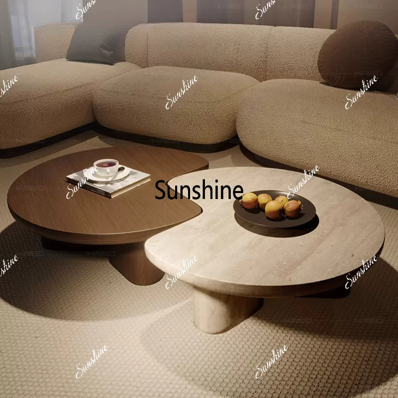 Wabi-sabi Wind and Moon semi-circular coffee table, luxurious living room tea table, simple side table
Wabi-sabi Wind and Moon semi-circular coffee table, luxurious living room tea table, simple side table