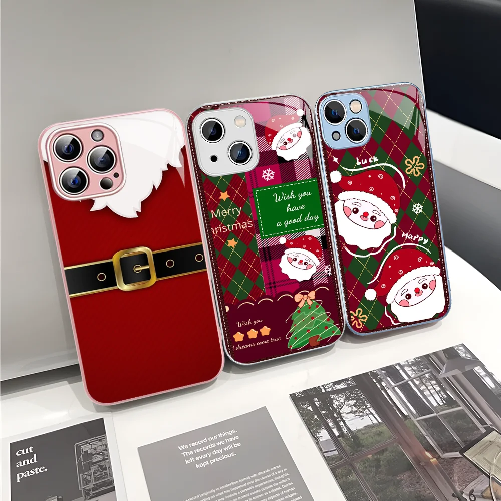 Merry Christmas Phone Case Tempered Glass For Iphone 14 13 12 11 Pro Mini XS MAX 14Plus X XS XR Cover
Merry Christmas Phone Case Tempered Glass For Iphone 14 13 12 11 Pro Mini XS MAX 14Plus X XS XR Cover