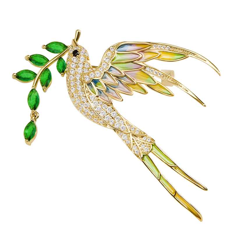 YYSuniee Gold Plated Brass Brooch Pins for Women FashionCubic Zirconia Bird of Colorful Feathers Holiday Brooches for Women Gift
YYSuniee Gold Plated Brass Brooch Pins for Women FashionCubic Zirconia Bird of Colorful Feathers Holiday Brooches for Women Gift