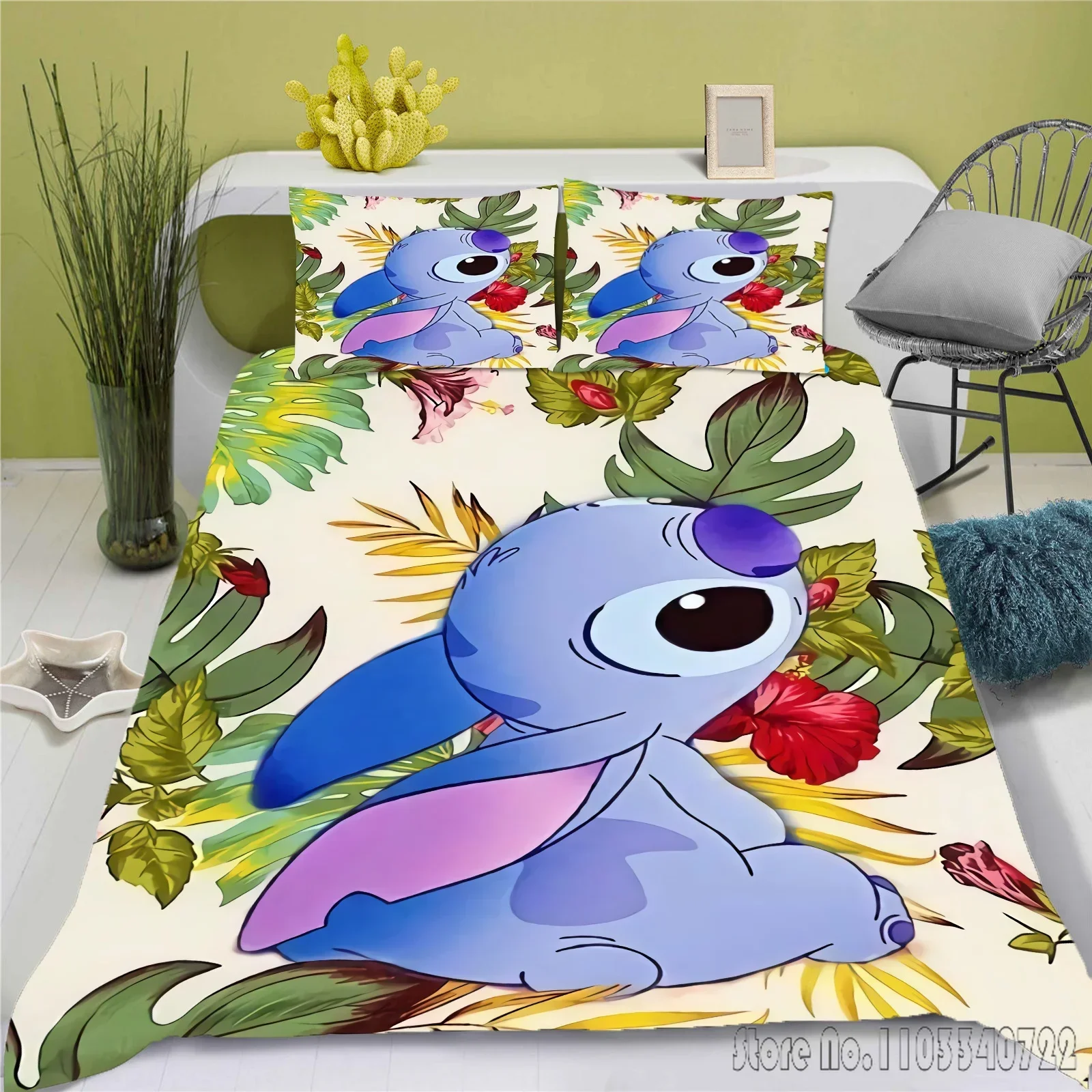 Stitch 3-Piece Set 1 Quilt Cover 3d Children'S Bedding Set 100% Polyester Duvet Cover Suitable For Children And Adults Home
Stitch 3-Piece Set 1 Quilt Cover 3d Children'S Bedding Set 100% Polyester Duvet Cover Suitable For Children And Adults Home