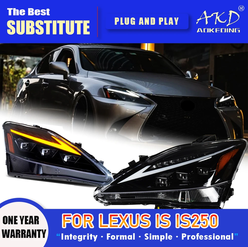 AKD Head Lamp for Lexus is250 LED Headlight 2006-2012 Headlights is300 is350 DRL Turn Signal High Beam Angel Eye Projector Lens
AKD Head Lamp for Lexus is250 LED Headlight 2006-2012 Headlights is300 is350 DRL Turn Signal High Beam Angel Eye Projector Lens