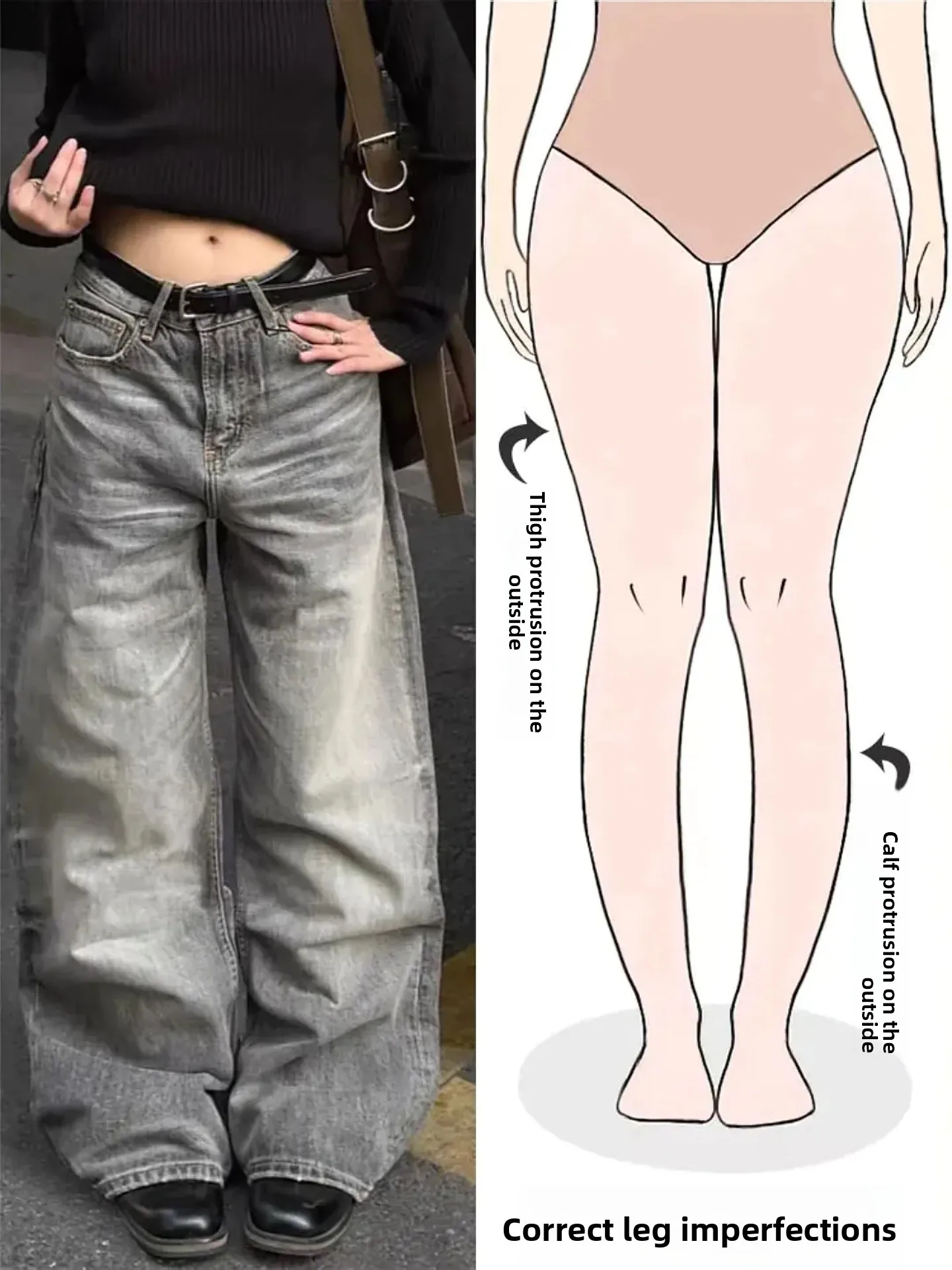 Retro Washed Knife Denim Jeans Women's Loose Wide Leg Pants Pear Shape Body Street Style New 2026 Casual High Waist
Retro Washed Knife Denim Jeans Women's Loose Wide Leg Pants Pear Shape Body Street Style New 2026 Casual High Waist