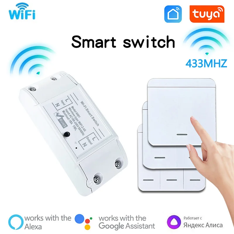 Tuya 10A Wi-Fi умный переключатель приложение беспроводной контроллер универсальный выключатель таймер 1/2/3 Gang беспроводной настенный выключатель умная бытовая техника
Tuya 10A Wi-Fi умный переключатель приложение беспроводной контроллер универсальный выключатель таймер 1/2/3 Gang беспроводной настенный выключатель умная бытовая техника