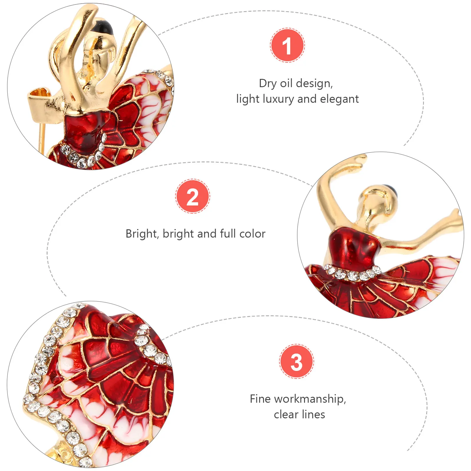 Ballet Girl Shaped Brooch Zinc Alloy Lightweight Rhinestones Clothing Accessories Fashion Gifts Ballet Dancer Breastpin Elegant
Ballet Girl Shaped Brooch Zinc Alloy Lightweight Rhinestones Clothing Accessories Fashion Gifts Ballet Dancer Breastpin Elegant