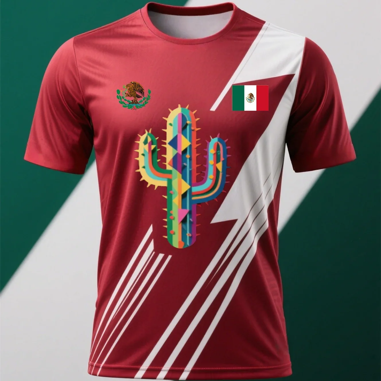 Mexican Football Basketball T-shirt Men's Summer Short Sleeved Shirt Mexican Flag 3D Printed T-shirt Motorcycle Sport Casual Top
Mexican Football Basketball T-shirt Men's Summer Short Sleeved Shirt Mexican Flag 3D Printed T-shirt Motorcycle Sport Casual Top