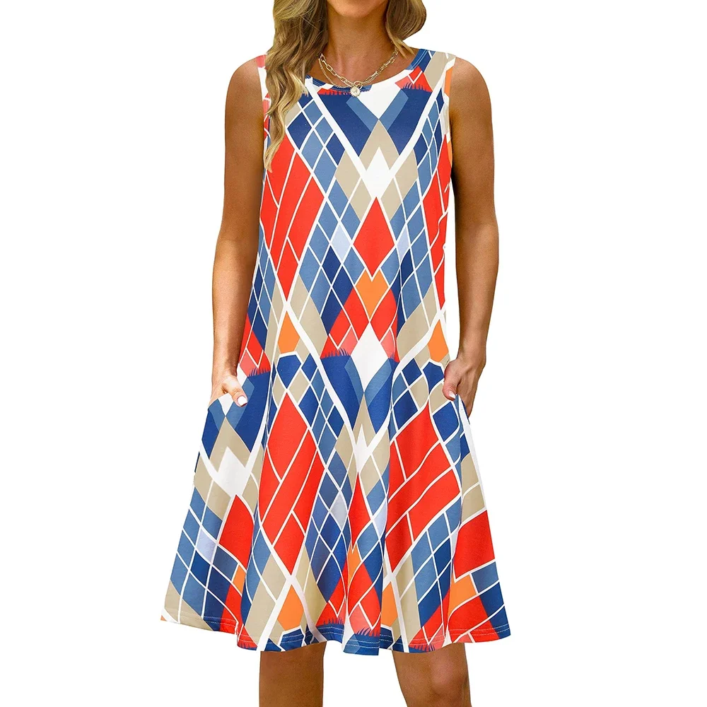 XXS-3XL Colorful Printed O Neck Women Dress Casual Bohemian Sleeveless Ladies Summer Beach Sundress Travel Pocket Tank Dress
XXS-3XL Colorful Printed O Neck Women Dress Casual Bohemian Sleeveless Ladies Summer Beach Sundress Travel Pocket Tank Dress