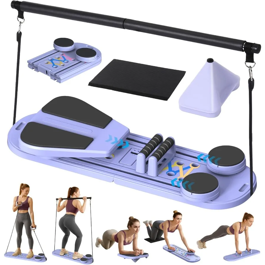 WARMOUNTS Pilates Board for Home Workout 7-in-1 Multifunctional Pilates Reformer Set with Timer Portable Foldable Equipment for
WARMOUNTS Pilates Board for Home Workout 7-in-1 Multifunctional Pilates Reformer Set with Timer Portable Foldable Equipment for
