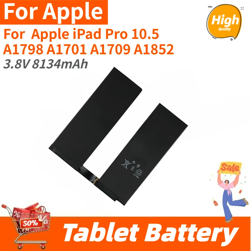Tablet Battery 3.8V 8134mAh For iPad Pro 10.5 A1798 A1701 A1709 A1852 Brand New High Quality
Tablet Battery 3.8V 8134mAh For iPad Pro 10.5 A1798 A1701 A1709 A1852 Brand New High Quality