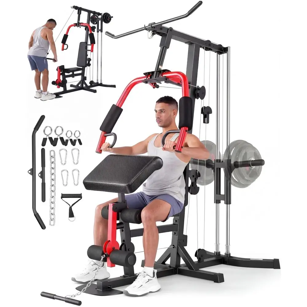 3.0 Home Gym Equipment, All in One Workout Station with Pulley System amp Seated Rowing, Multifunctional Home Gym Exercise Equi
3.0 Home Gym Equipment, All in One Workout Station with Pulley System amp Seated Rowing, Multifunctional Home Gym Exercise Equi