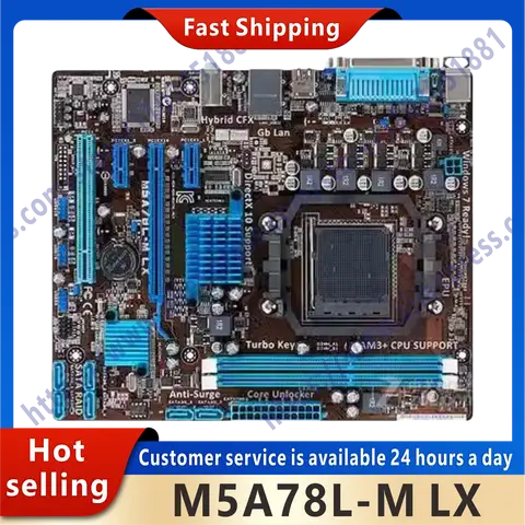 Used M5A78L-M LX motherboard slot AM3+DDR3 for AMD 760G M5A97 970M FX original desktop motherboard M5A78