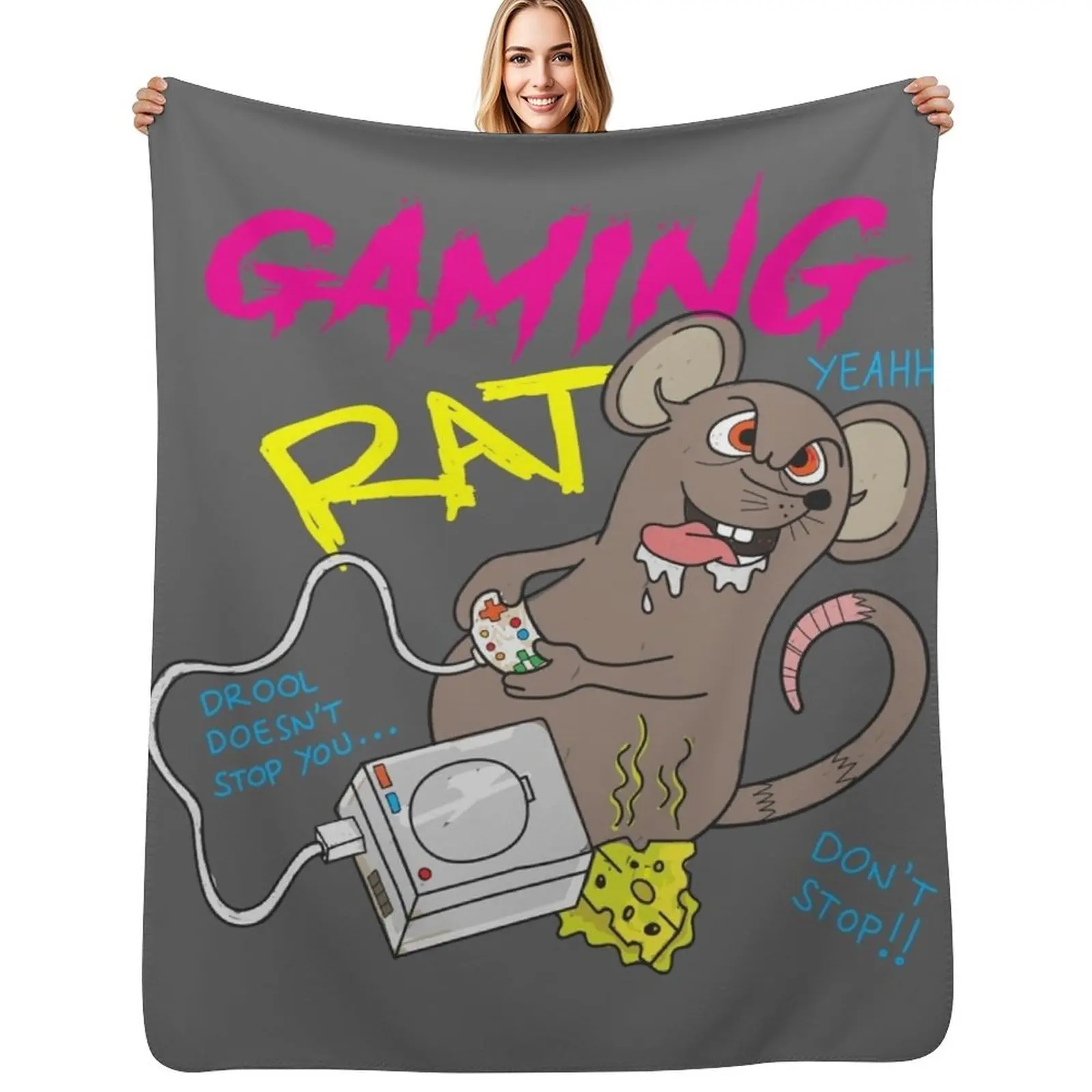 Gaming Rat Throw Blanket Air Conditioner Soft Blanket for Office Home
Gaming Rat Throw Blanket Air Conditioner Soft Blanket for Office Home