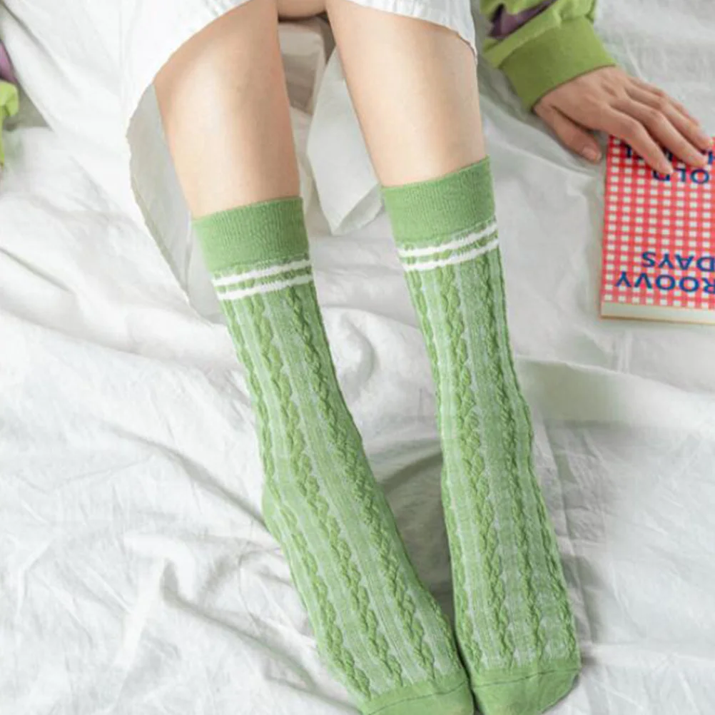 3 пары женских хлопковых носков средней длины, креативный дизайн, зеленая полоска, волнистый узор, повседневный реквизит для наряда, мягкая дышащая эластичная резинка
3 пары женских хлопковых носков средней длины, креативный дизайн, зеленая полоска, волнистый узор, повседневный реквизит для наряда, мягкая дышащая эластичная резинка